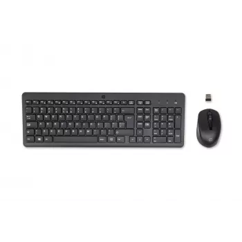 HP 330 juhtmevaba hiire ja klaviatuuri komplekt, täissuuruses (100%), juhtmevaba, RF-juhtmevaba, QWERTY, must, hiir kaasas