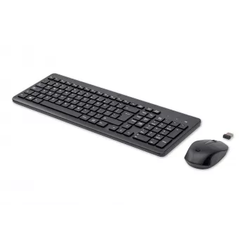 HP 330 juhtmevaba hiire ja klaviatuuri komplekt, täissuuruses (100%), juhtmevaba, RF-juhtmevaba, QWERTY, must, hiir kaasas