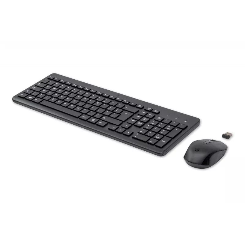 HP 330 juhtmevaba hiire ja klaviatuuri komplekt, täissuuruses (100%), juhtmevaba, RF-juhtmevaba, QWERTY, must, hiir kaasas