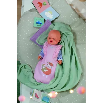 Nuku magamiskott ZAPF BABY born Sleeping Bag Flower, kangas, kokkupandav, alates 3. eluaastast