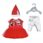 Nukukleit ZAPF BABY born Jõulukleit 43 cm nukkudele, tekstiil, mitmevärviline, kokkupandav, vanus 3–12
