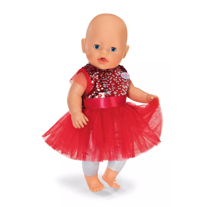 Nukukleit ZAPF BABY born Jõulukleit 43 cm nukkudele, tekstiil, mitmevärviline, kokkupandav, vanus 3–12