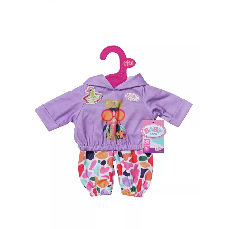 Nukuriiete komplekt ZAPF BABY born Hoodie Outfit 43 cm nukkudele, mitmevärviline, soovitatav vanus 3+