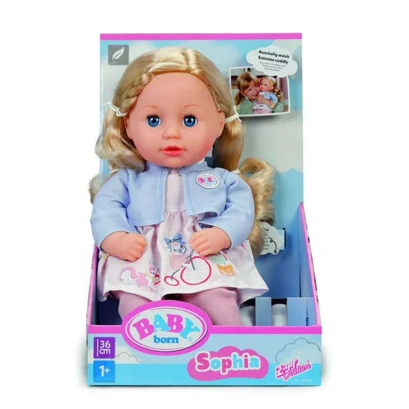 Beebinukk ZAPF BABY born Sophia Rose 36 cm — kangas ja plastik, mitmevärviline, alates 3. eluaastast
