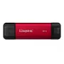 Väline SSD Kingston 2TB Dual USB-A/USB-C, USB 3.2 Gen 2, lugemine 1050 MB/s, kirjutamine 950 MB/s, must/punane