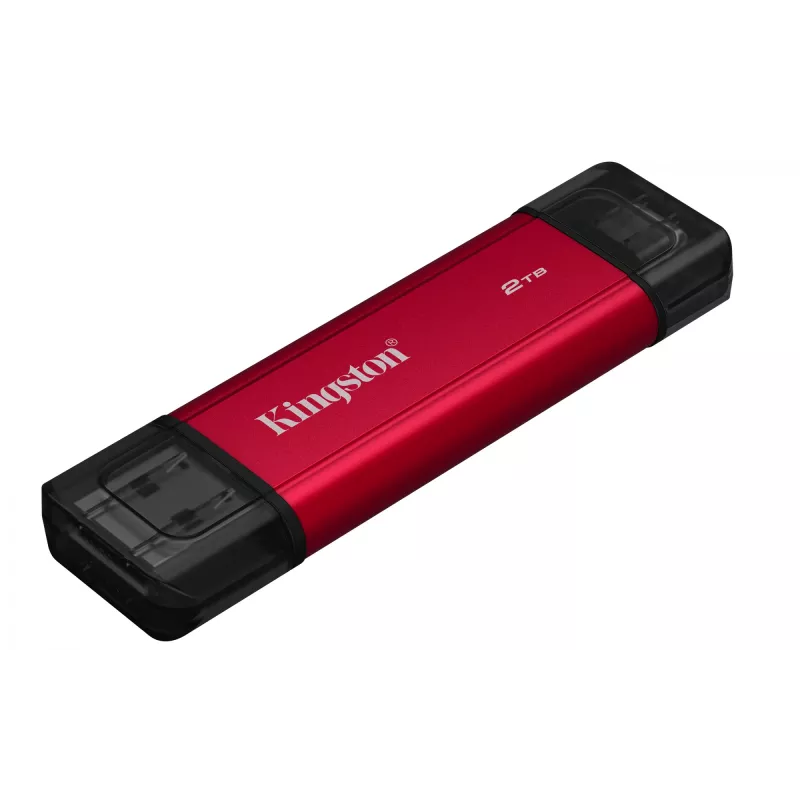 Väline SSD Kingston 2TB Dual USB-A/USB-C, USB 3.2 Gen 2, lugemine 1050 MB/s, kirjutamine 950 MB/s, must/punane