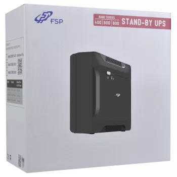FSP Nano 600 katkematu toiteallikas (UPS) Ooterežiim (Offline) 0,6 kVA 360 W 2 vahelduvvoolu pistikupesa