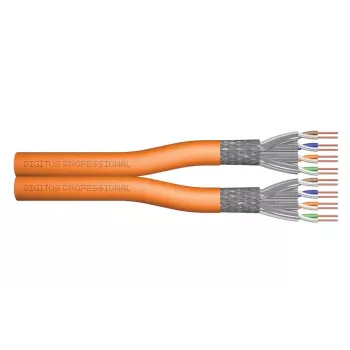 DIGITUS paigalduskaabel - Cat 7 - S/FTP - AWG 23/1 - dupleks - 100m - oranž