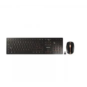 CHERRY DW 9100 õhuke klaviatuur hiir kaasas universaalne RF-juhtmevaba + Bluetooth QWERTY UK inglise must