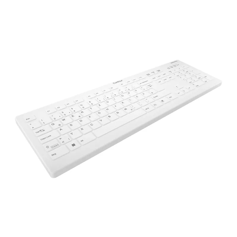 Contour Design Active Key Contour QuickClean Meditsiiniline klaviatuur Eemaldatav kate Täissuuruses Juhtmevaba Valge DE C8112