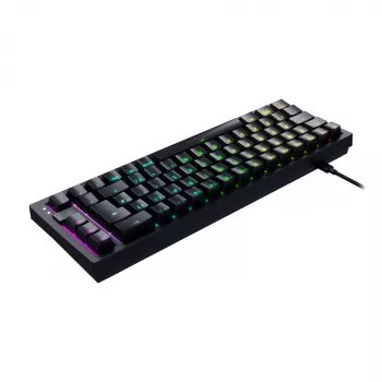 CHERRY K5V2 kompaktne klaviatuur mängimiseks USB QWERTZ saksa must 68 klahvi RGB LED