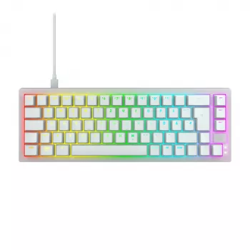 CHERRY K5V2 kompaktne klaviatuur mängimiseks USB QWERTZ saksa valge 68 klahvi RGB LED