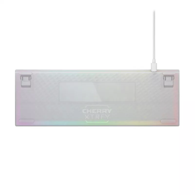 CHERRY K5V2 kompaktne klaviatuur mängimiseks USB QWERTZ saksa valge 68 klahvi RGB LED