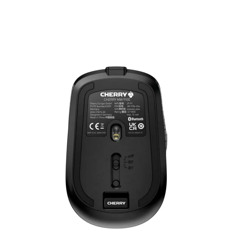 CHERRY MW 9100 hiir Kontor Mõlemakäeline RF-juhtmevaba + Bluetooth 2400 DPI