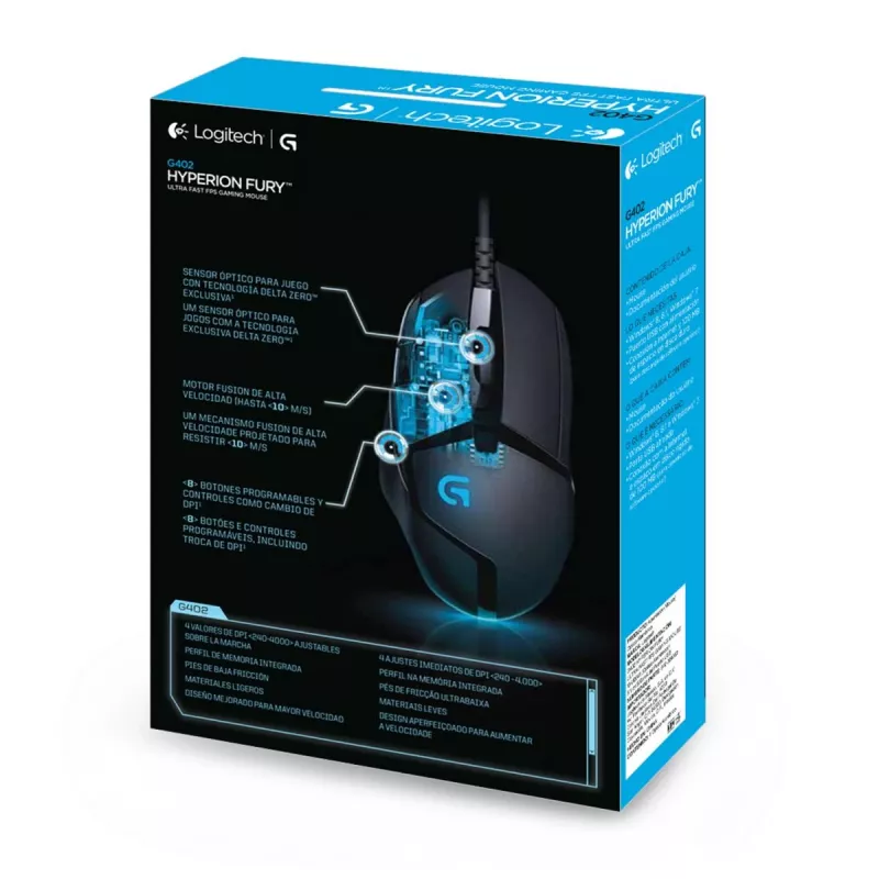 LOGITECH G402 FPS mänguhiir USB Hyperion Fury - EWR2