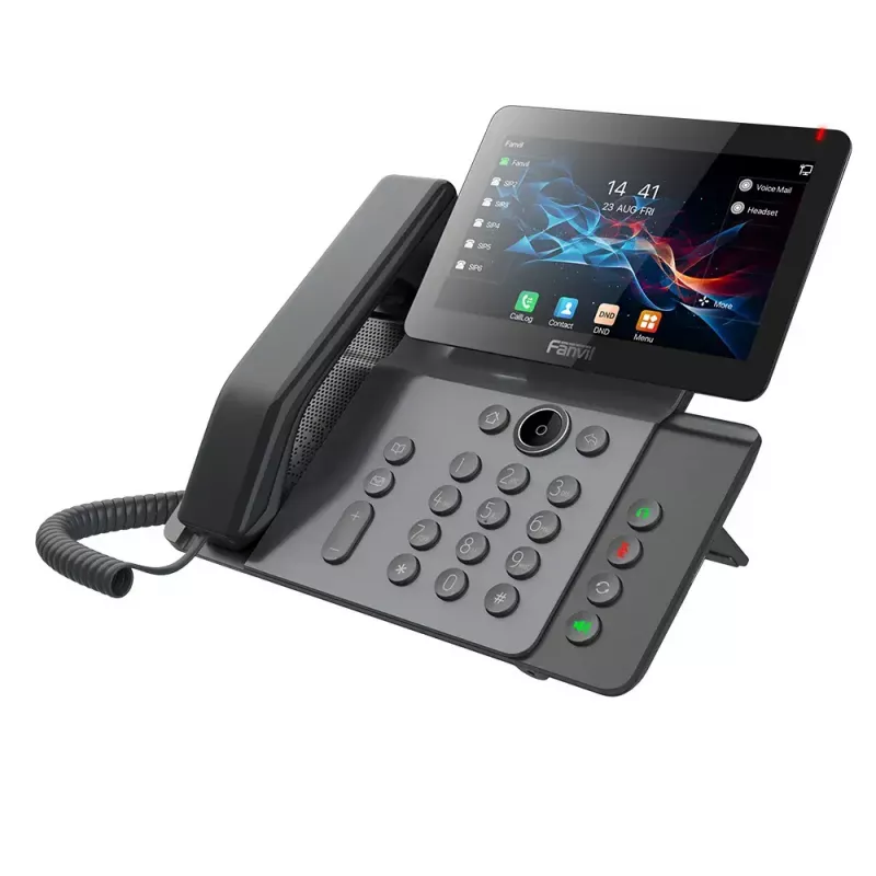 IP-telefon Fanvil V66 Tumehall — 20 liini, 7-tolline IPS-puuteekraan, Wi‑Fi, PoE, Bluetooth