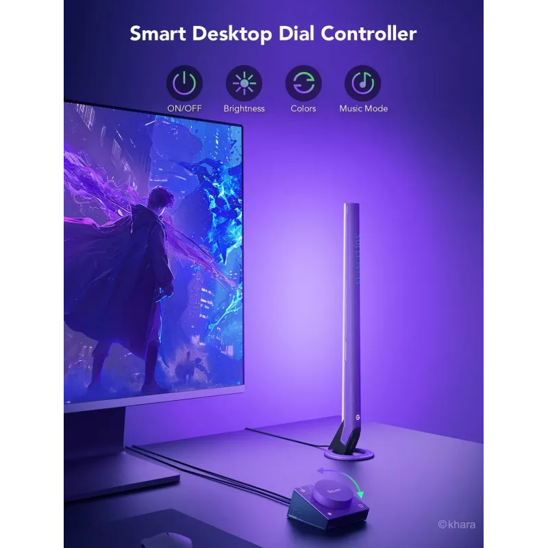 Nutikas valgustuskomplekt Govee H6047, Wi‑Fi/Bluetooth, 12V 24W, must, 5 tk