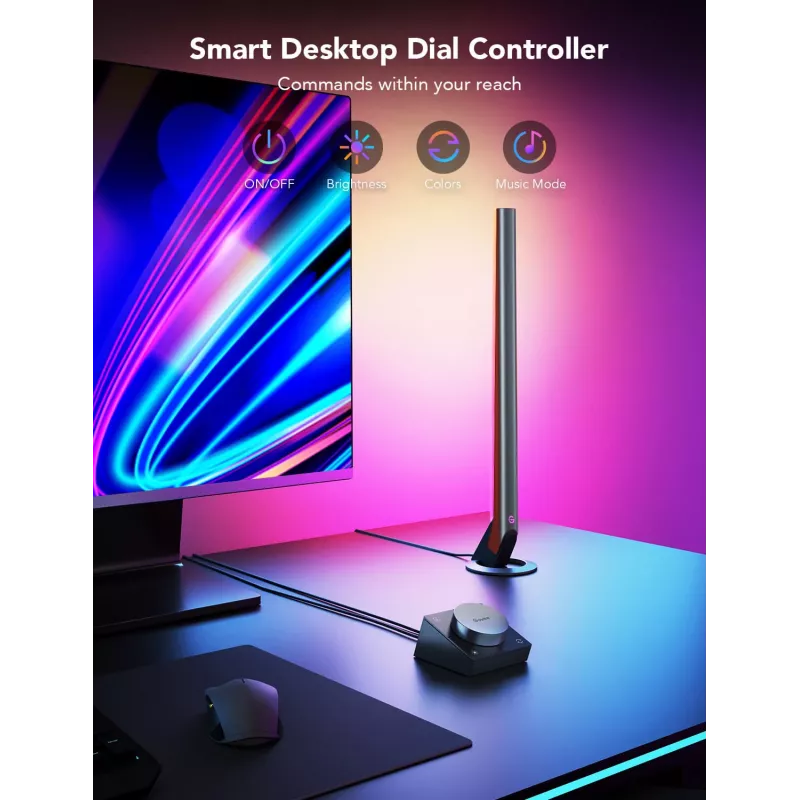 Nutikas valgustuskomplekt Govee H6047, Wi‑Fi/Bluetooth, 12V 24W, must, 5 tk
