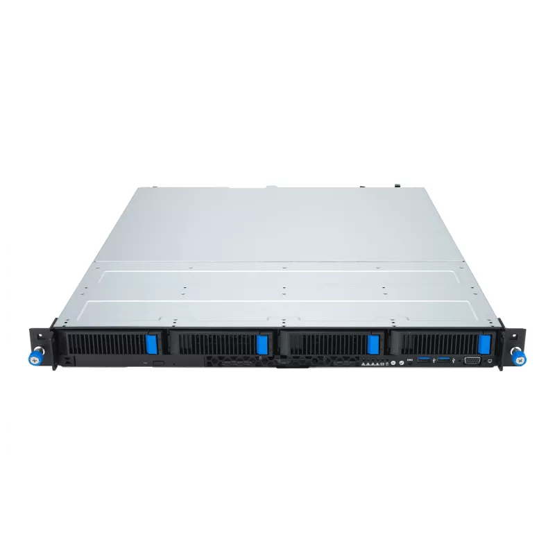 Rack server ASUS RS300-E12-RS4, 1U, Intel C262, LGA1700, Xeon E-2400, 4x hot-swap 3.5 tolli pesad, 450W toiteplokk, DDR5 UDIMM kuni 128 GB