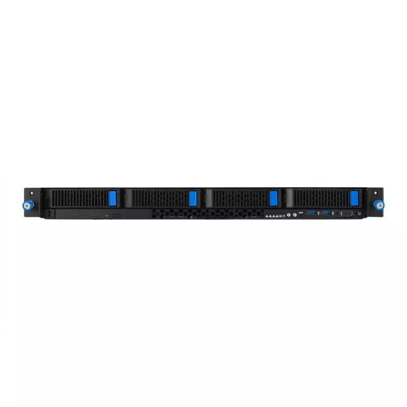 Rack server ASUS RS300-E12-RS4, 1U, Intel C262, LGA1700, Xeon E-2400, 4x hot-swap 3.5 tolli pesad, 450W toiteplokk, DDR5 UDIMM kuni 128 GB