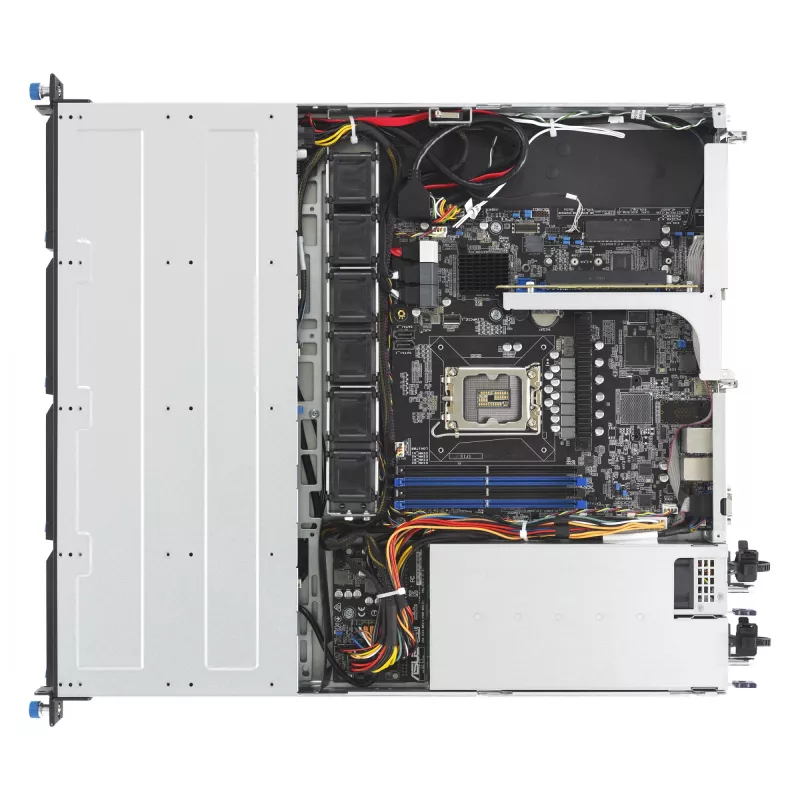 Rack server ASUS RS300-E12-RS4, 1U, Intel C262, LGA1700, Xeon E-2400, 4x hot-swap 3.5 tolli pesad, 450W toiteplokk, DDR5 UDIMM kuni 128 GB
