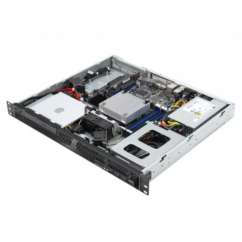 Rack server ASUS RS100-E11-PI2, Intel C252, LGA 1200, 1U, 4 DIMM, DDR4 kuni 128 GB, 350W toiteplokk, 2x RJ-45, M.2