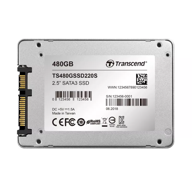 SSD-ketas Transcend 480 GB 2,5-tolline SATA III TS480GSSD220S