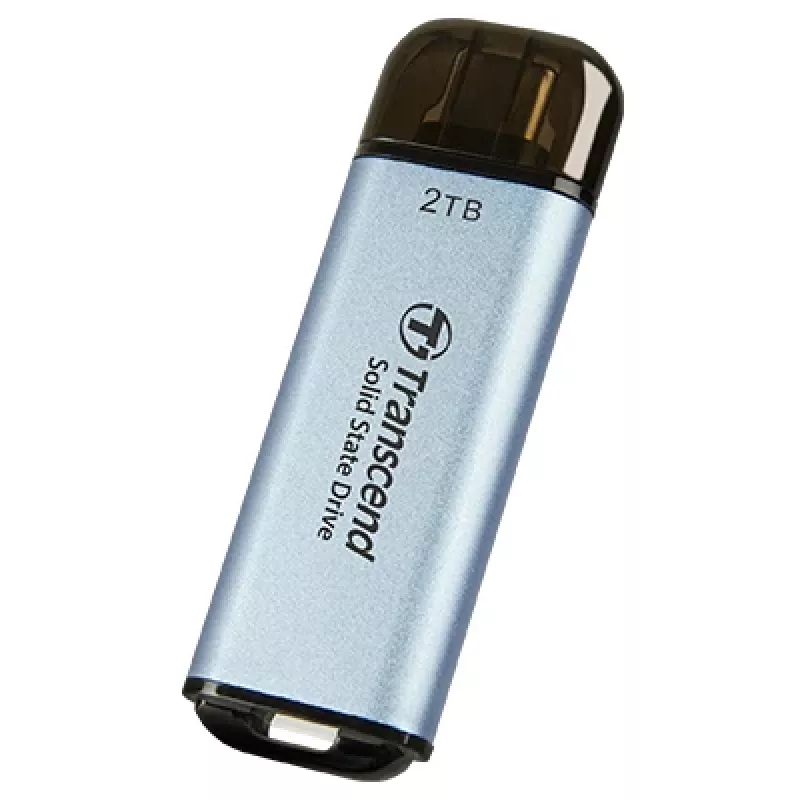 TRANSCEND Esd300c - 2TB kaasaskantav SSD - USB USB-C - 3D Nand Flash - Taevasinine