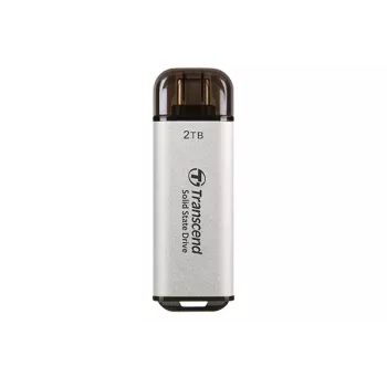TRANSCEND Esd300s - 2TB kaasaskantav SSD - USB USB-C - 3D NAND välklamp - hõbedane