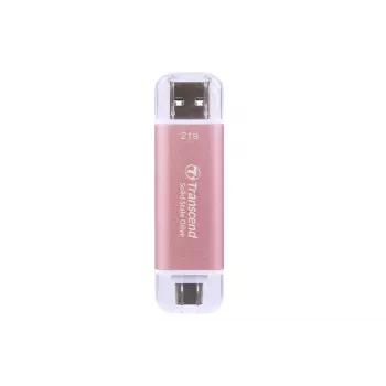 TRANSCEND Esd310p - 2TB kaasaskantav SSD - USB Type-A / USB USB-C - roosa