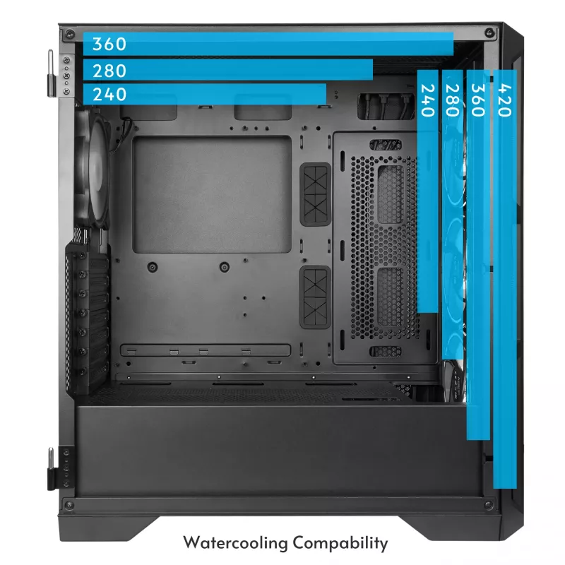 Chieftec PC Case GA-01B-L-OP APEX LUMO Midi Tower Must