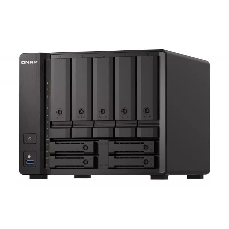 QNAP TS-H973AX NAS Tower Ryzen Embedded V1500B 8 GB DDR4 0 TB QuTS hero Must