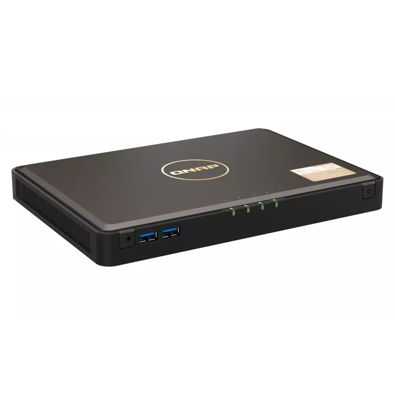 QNAP TBS-464 NAS Lauaarvuti Intel® Celeron® N5105 8 GB DDR4 0 TB QNAP Turbo System Must