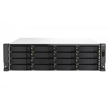 QNAP TS-H2287XU-RP NAS Rack (3U) Intel Xeon E E-2378 64 GB DDR4 0 TB QuTS hero Must, Valge