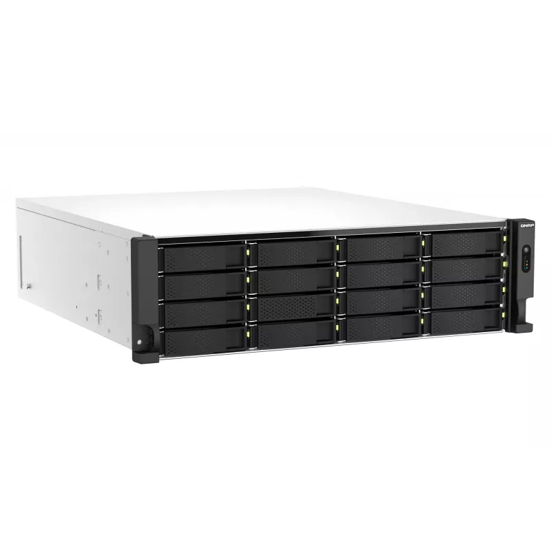 QNAP TS-H2287XU-RP NAS Rack (3U) Intel Xeon E E-2378 64 GB DDR4 0 TB QuTS hero Must, Valge