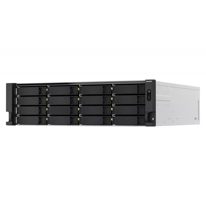 QNAP TS-H2287XU-RP NAS Rack (3U) Intel Xeon E E-2378 64 GB DDR4 0 TB QuTS hero Must, Valge