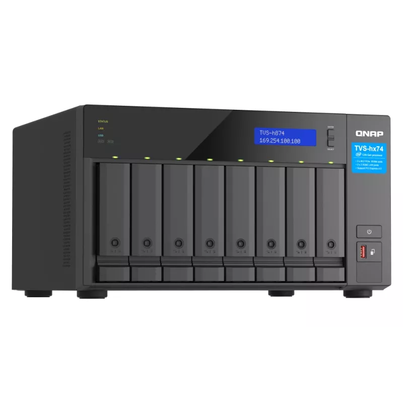QNAP TVS-h874X NAS Tower Intel® Core™ i9 64 GB DDR4 0 TB QuTS hero Must