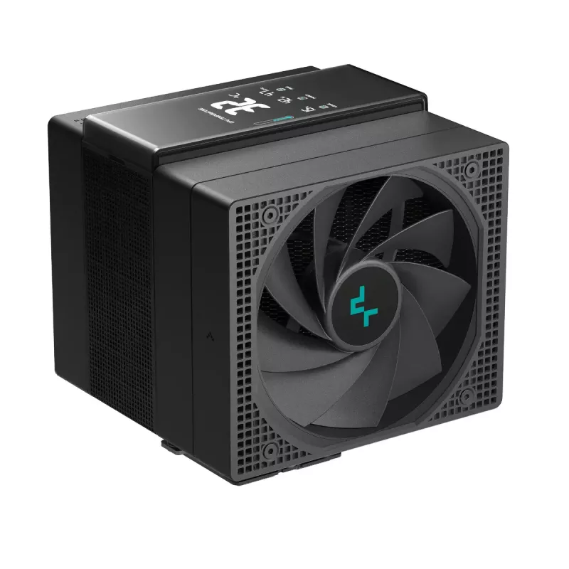 Õhkjahuti DeepCool ASSASSIN IV VC VISION — kahe ventilaatoriga 120/140 mm, 300 W TDP, 7 soojustoru, LGA115x/LGA1200/LGA1700/LGA20xx ühilduv, Must