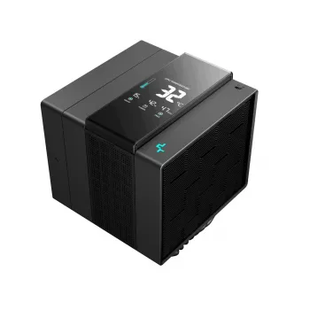 Õhkjahuti DeepCool ASSASSIN IV VC VISION — kahe ventilaatoriga 120/140 mm, 300 W TDP, 7 soojustoru, LGA115x/LGA1200/LGA1700/LGA20xx ühilduv, Must