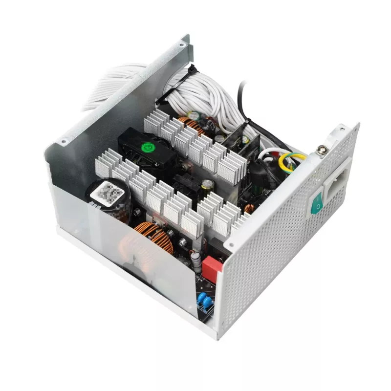 Toiteplokk DeepCool PL750D WH — 750 W, ATX 20+4 pin, 80 PLUS Bronze, 120 mm ventilaator, valge