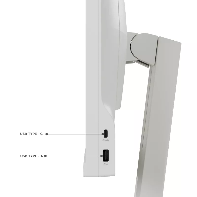 Lenovo C24d-20 arvutikuvar 61 cm (24 tolli) 1920 x 1200 pikslit Full HD LED Hall, Valge