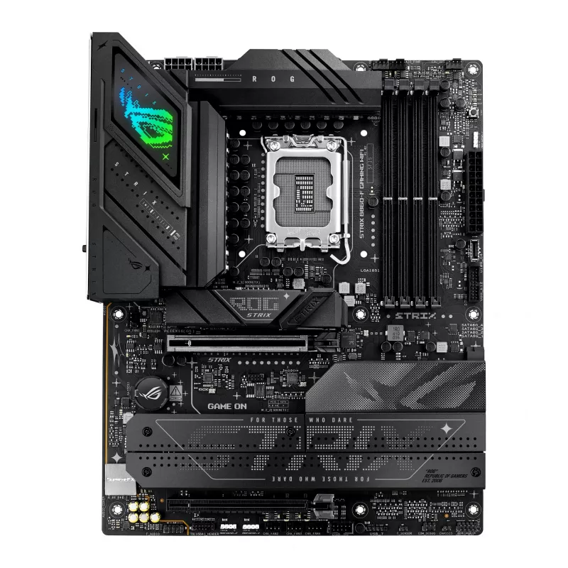 Emaplaat ASUS ROG STRIX B860-F GAMING WIFI — Intel B860, LGA 1851, ATX, DDR5, 4x DIMM, Wi‑Fi 7, 2.5Gb LAN, 4x M.2