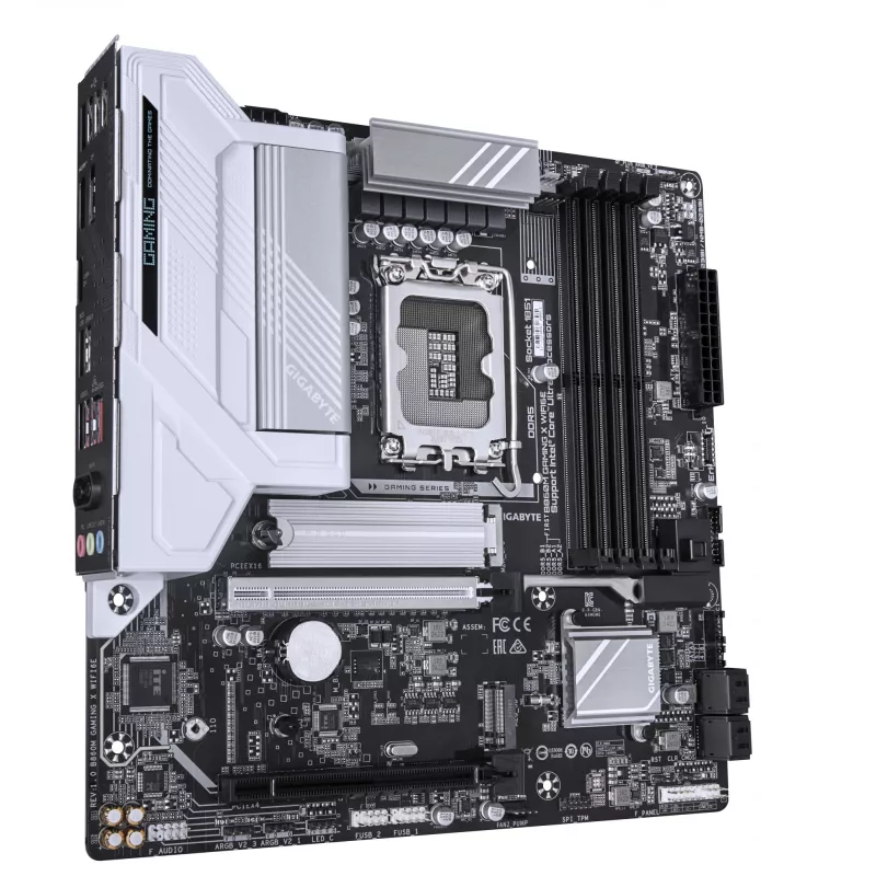 GIGABYTE B860M GAMING X WIFI6E emaplaat - Intel Core Ultra seeria protsessoritele, 8+1+2+2 faasi VRM, kuni 9200MHz DDR5, 1xPCIe 5.0 + 1xPCIe 4.0 M.2, 2.5GbE LAN, WIFI 6E, USB 4