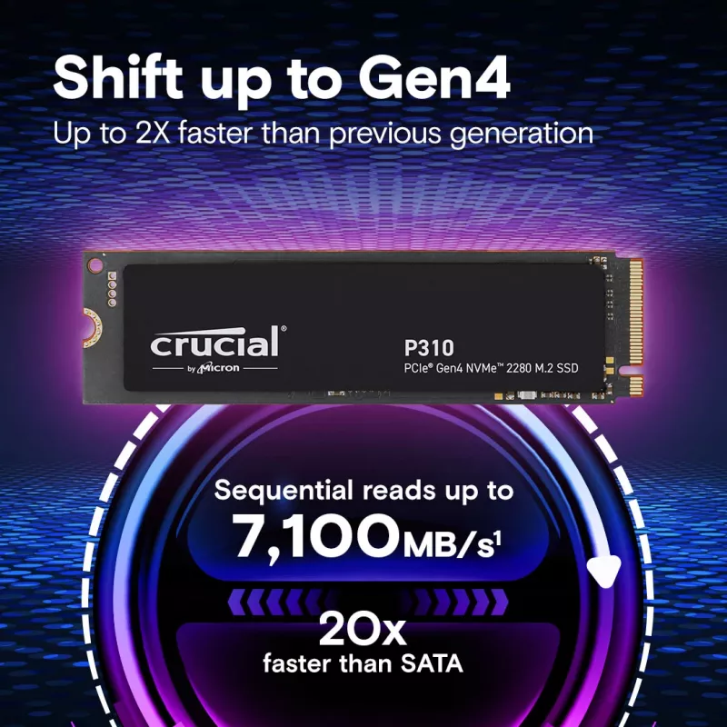 CRUCIAL SSD - Crucial P310 - 2TB - PCIe Gen4 x4 - M.2 2280