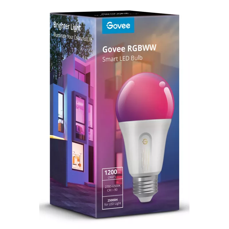 Nutipirn Govee H60093C1 1200 lm, Wi‑Fi ja Bluetooth, 12 W, E26, valge