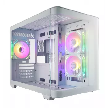 FSP S380-WA Case Mini Tower mITX, mATX Valge ARGB