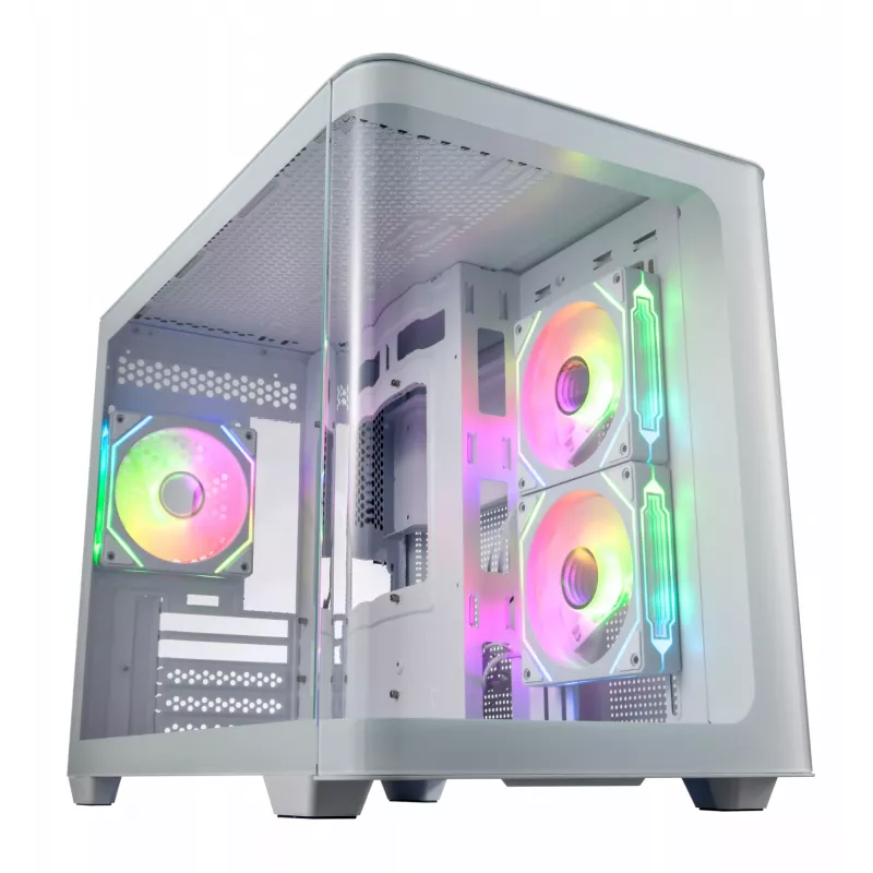 FSP S380-WA Case Mini Tower mITX, mATX Valge ARGB