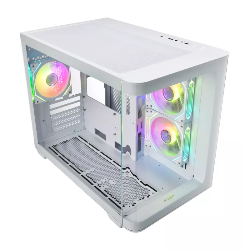 FSP S380-WA Case Mini Tower mITX, mATX Valge ARGB