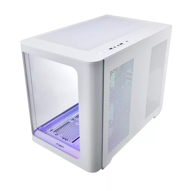 FSP S380-WA Case Mini Tower mITX, mATX Valge ARGB