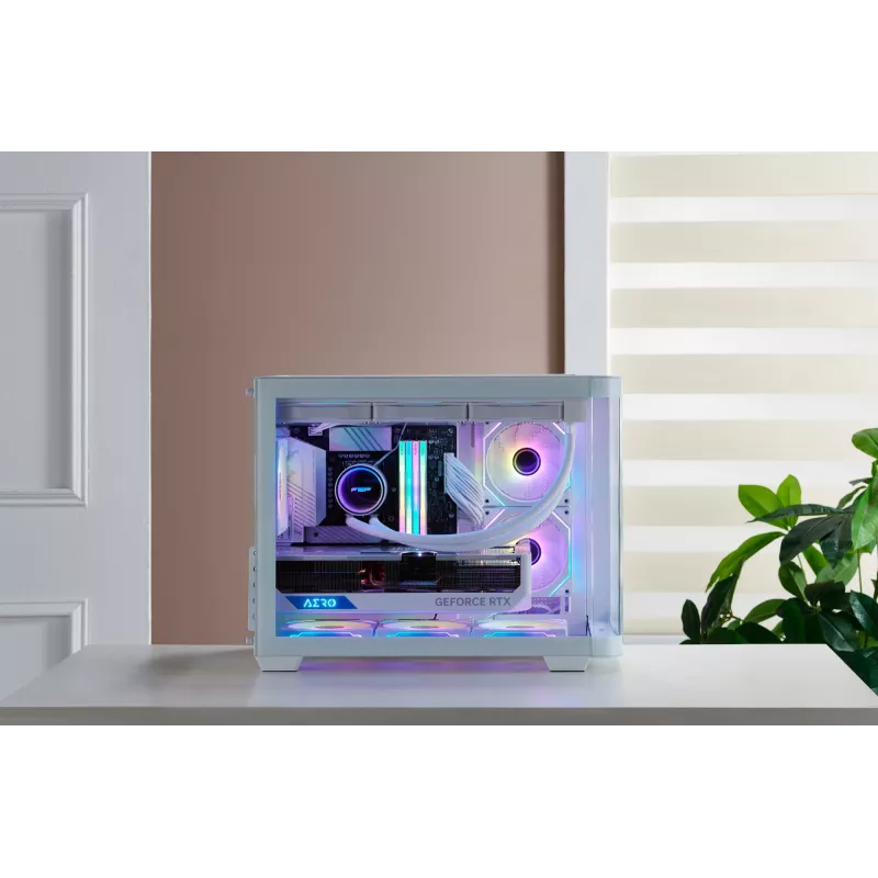 FSP S380-WA Case Mini Tower mITX, mATX Valge ARGB
